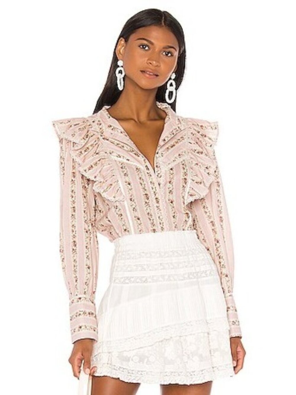 LoveShack Fancy Beatrix Top in Macaroon Sz S Romantic Fairy